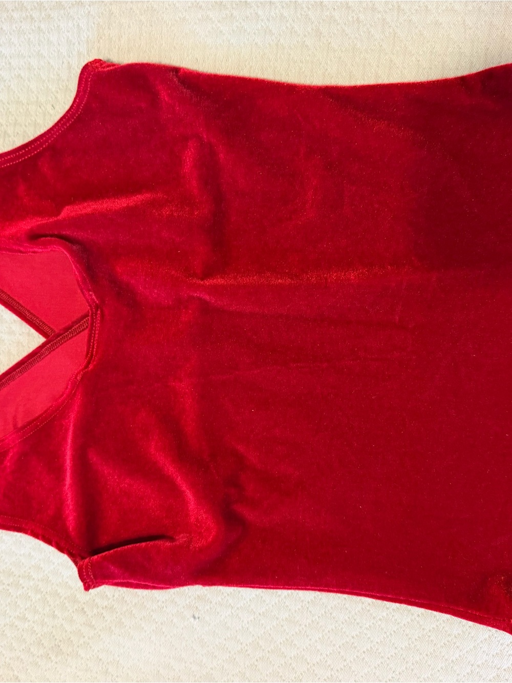 Charlotte Russe Red Velvet V-Neck Tank - Picture 7 of 8